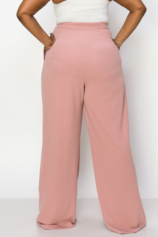 Buy D Jill Women's Wide Leg Pants Tie Waist Flowy Linen Palazzo Trousers  Side Button Slit Online at desertcartINDIA